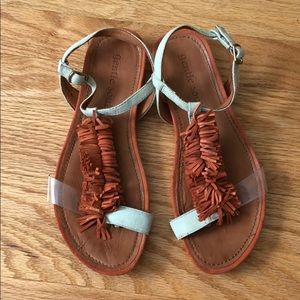Gentle Souls Suede fringe sandals